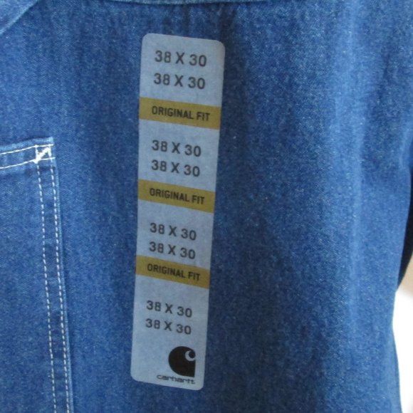 Carhartt Original Fit Mens Work Dungarees 38x30 Blue NWT Great Condition… - Picture 4 of 6